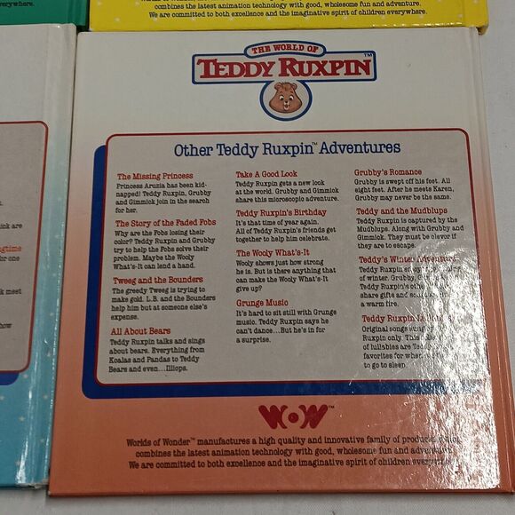 Teddy Ruxpin Lot of 4 1980's BOOKS ONLY No Tapes Lullabies Bears Children Books - Picture 11 of 12